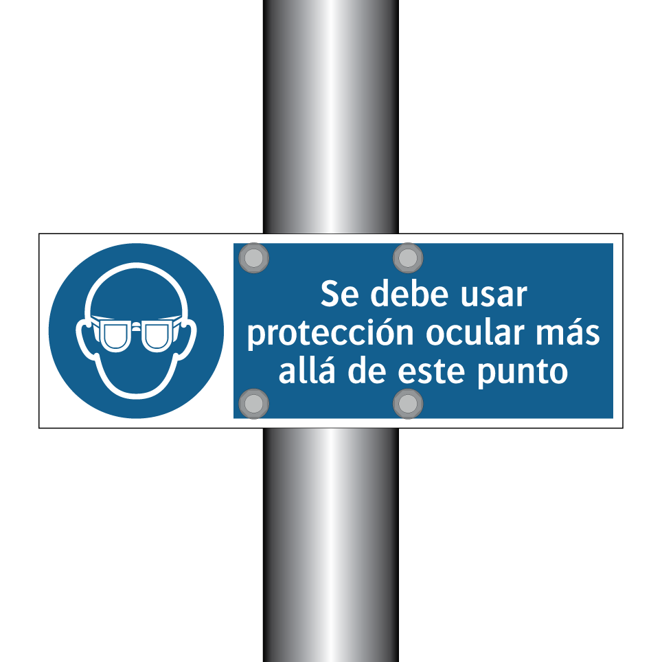 Se debe usar protección ocular más allá de este punto
