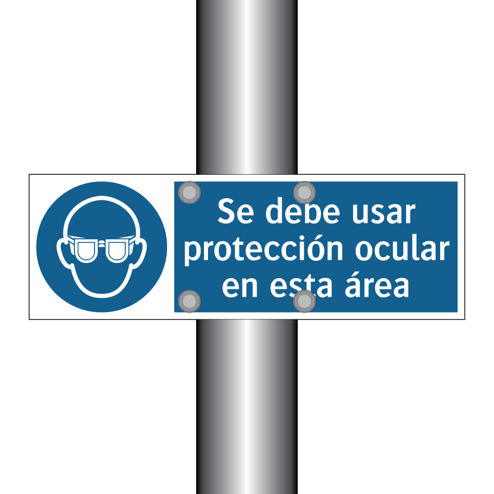 Se debe usar protección ocular en esta área