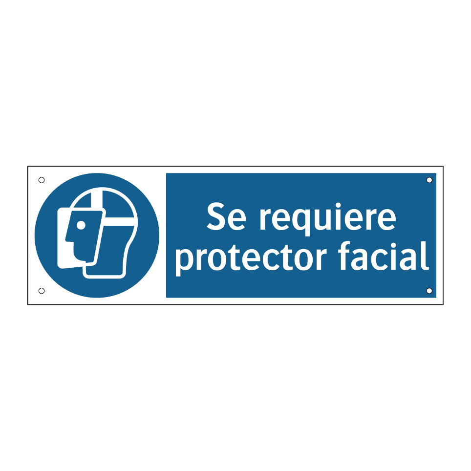 Se requiere protector facial
