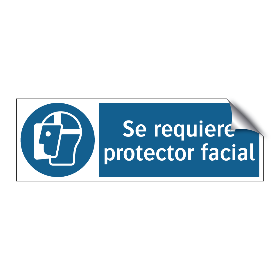 Se requiere protector facial