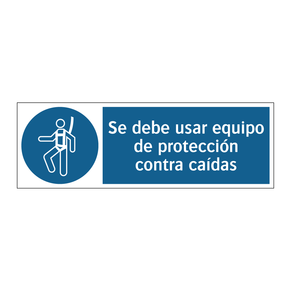 Se debe usar equipo de protección contra caídas