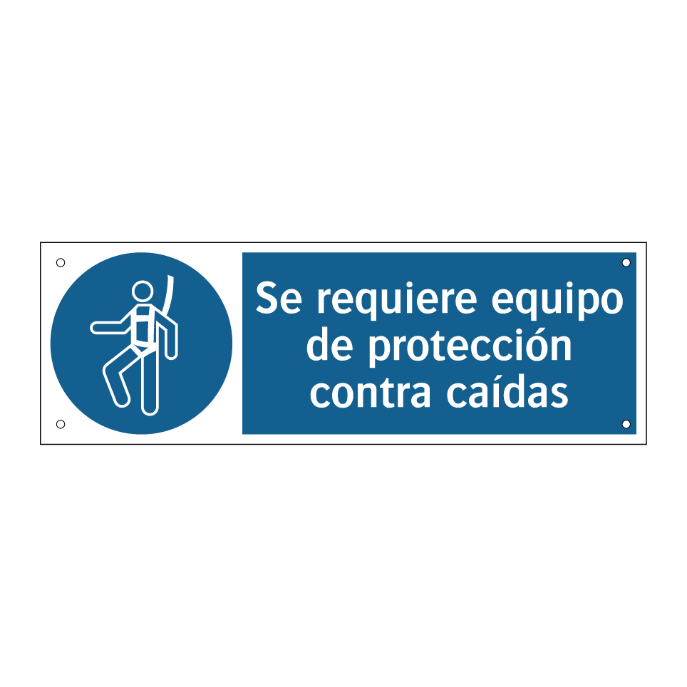 Se requiere equipo de protección contra caídas