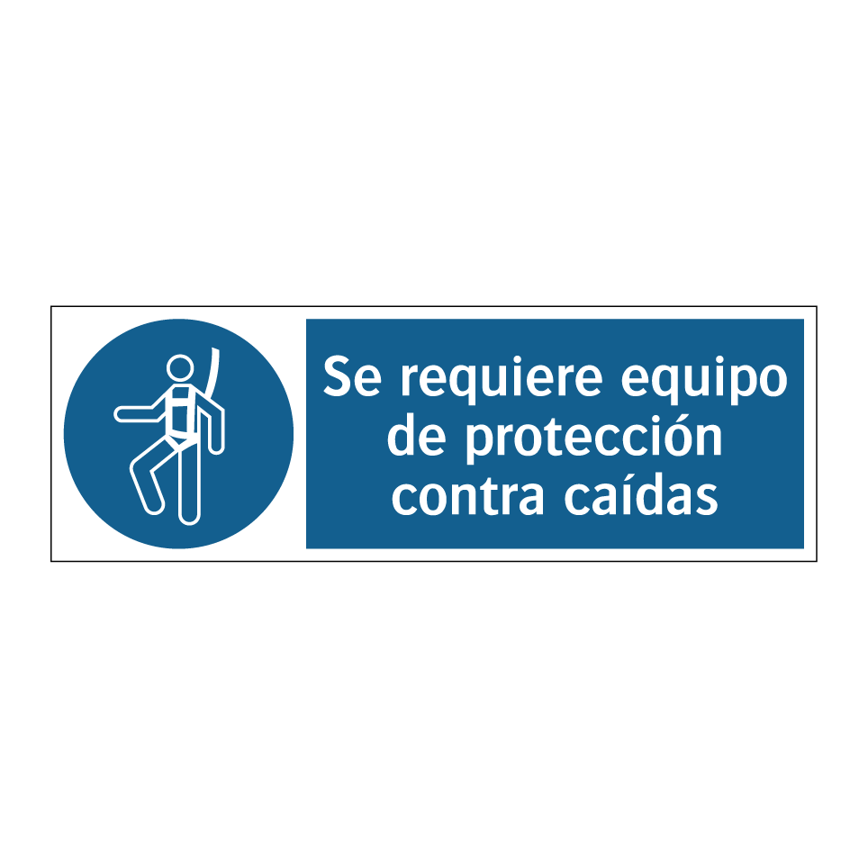 Se requiere equipo de protección contra caídas