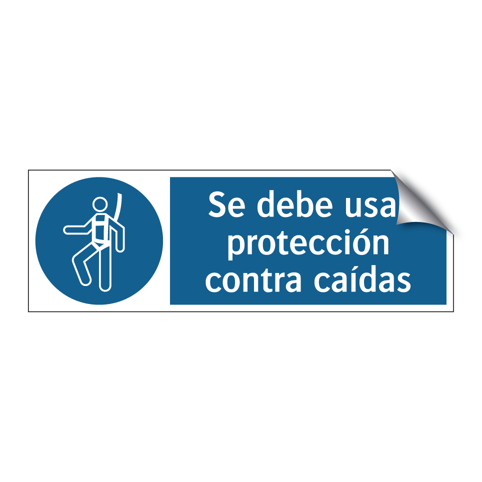 Se debe usar protección contra caídas