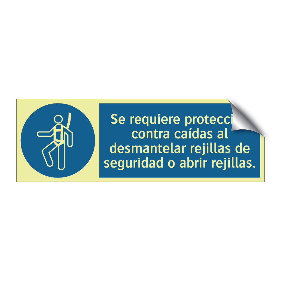 Se requiere protección contra caídas al desmantelar rejillas de seguridad o abrir rejillas.