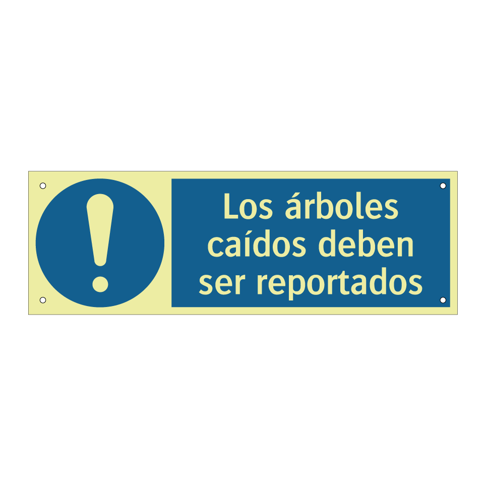Los árboles caídos deben ser reportados