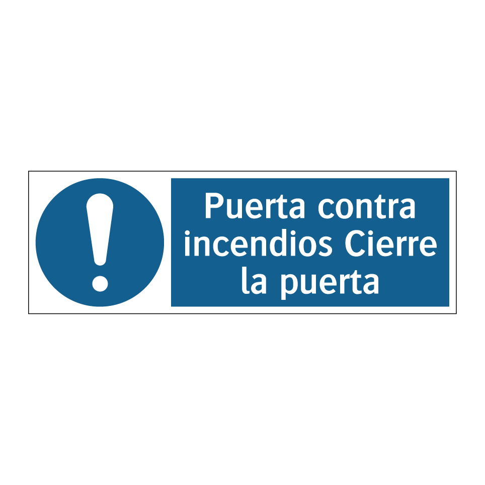 Puerta contra incendios Cierre la puerta