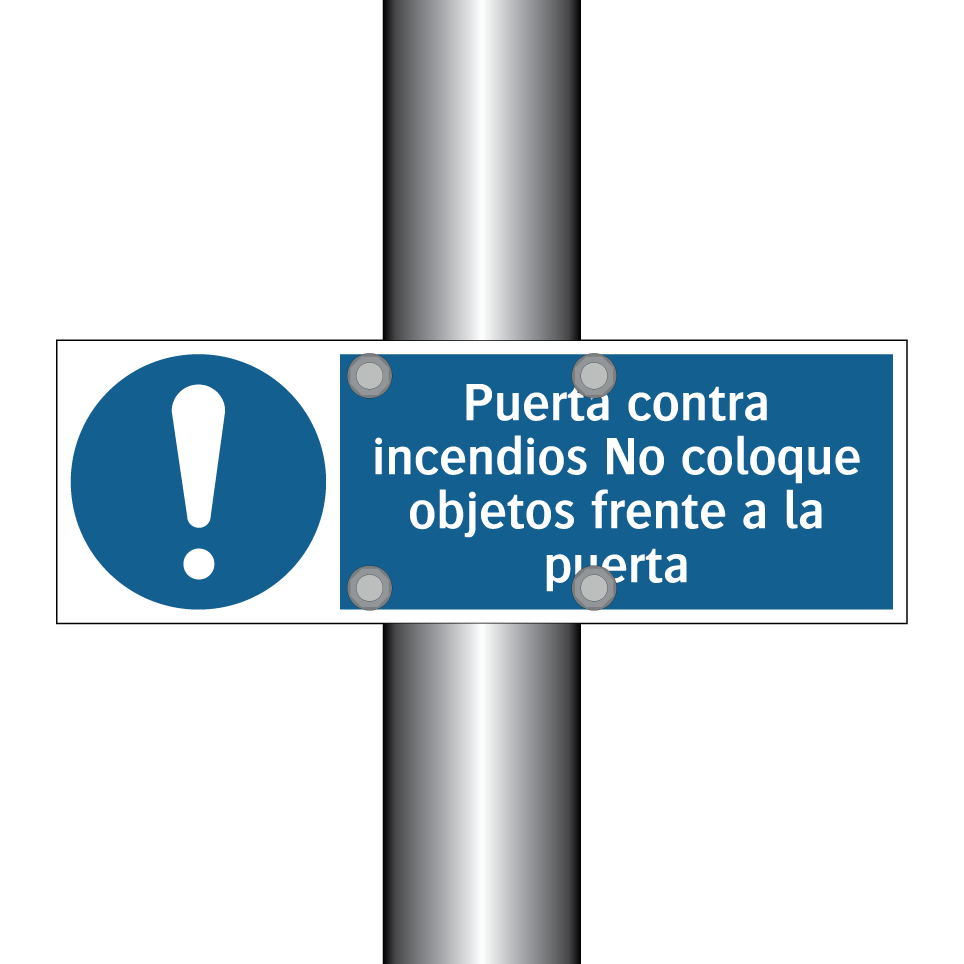 Puerta contra incendios No coloque objetos frente a la puerta