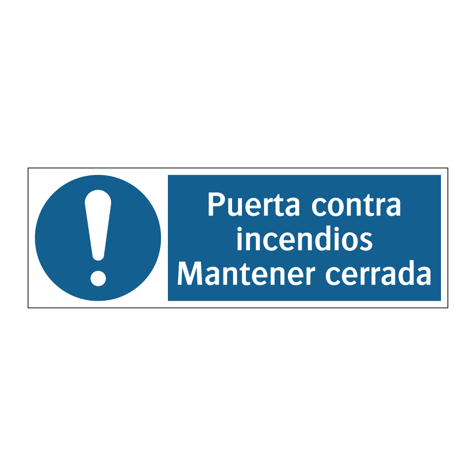 Puerta contra incendios Mantener cerrada