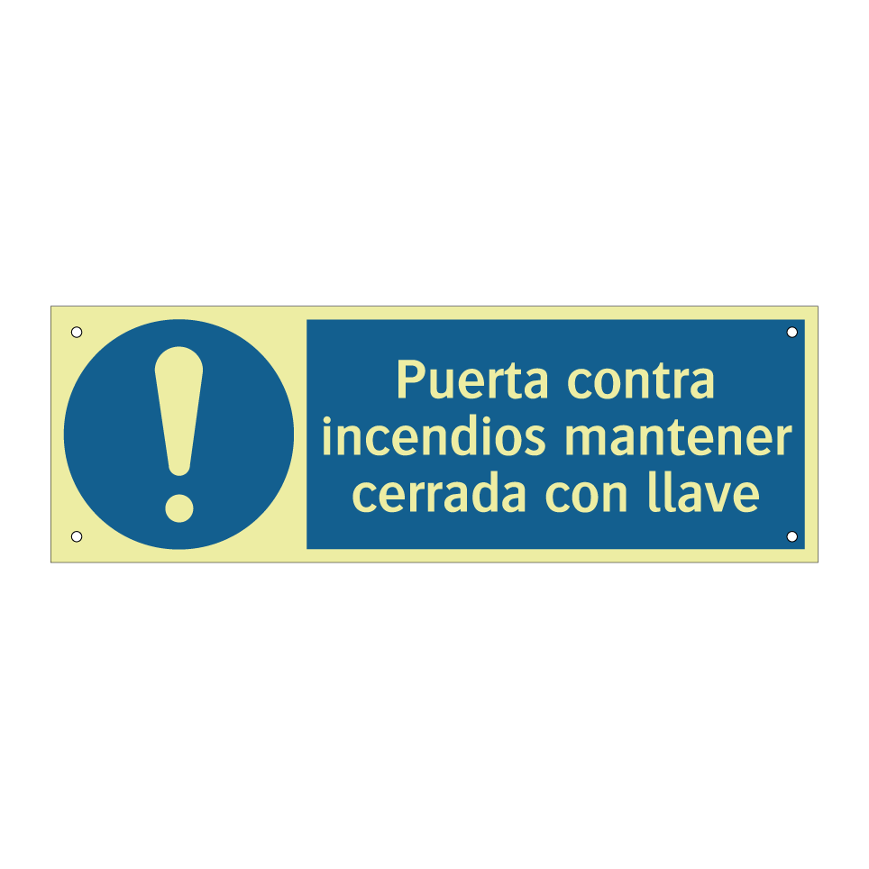Puerta contra incendios mantener cerrada con llave