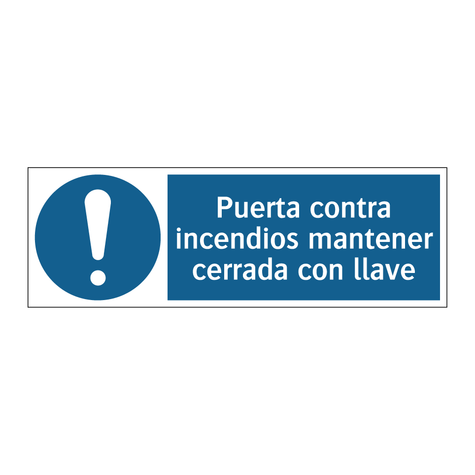 Puerta contra incendios mantener cerrada con llave
