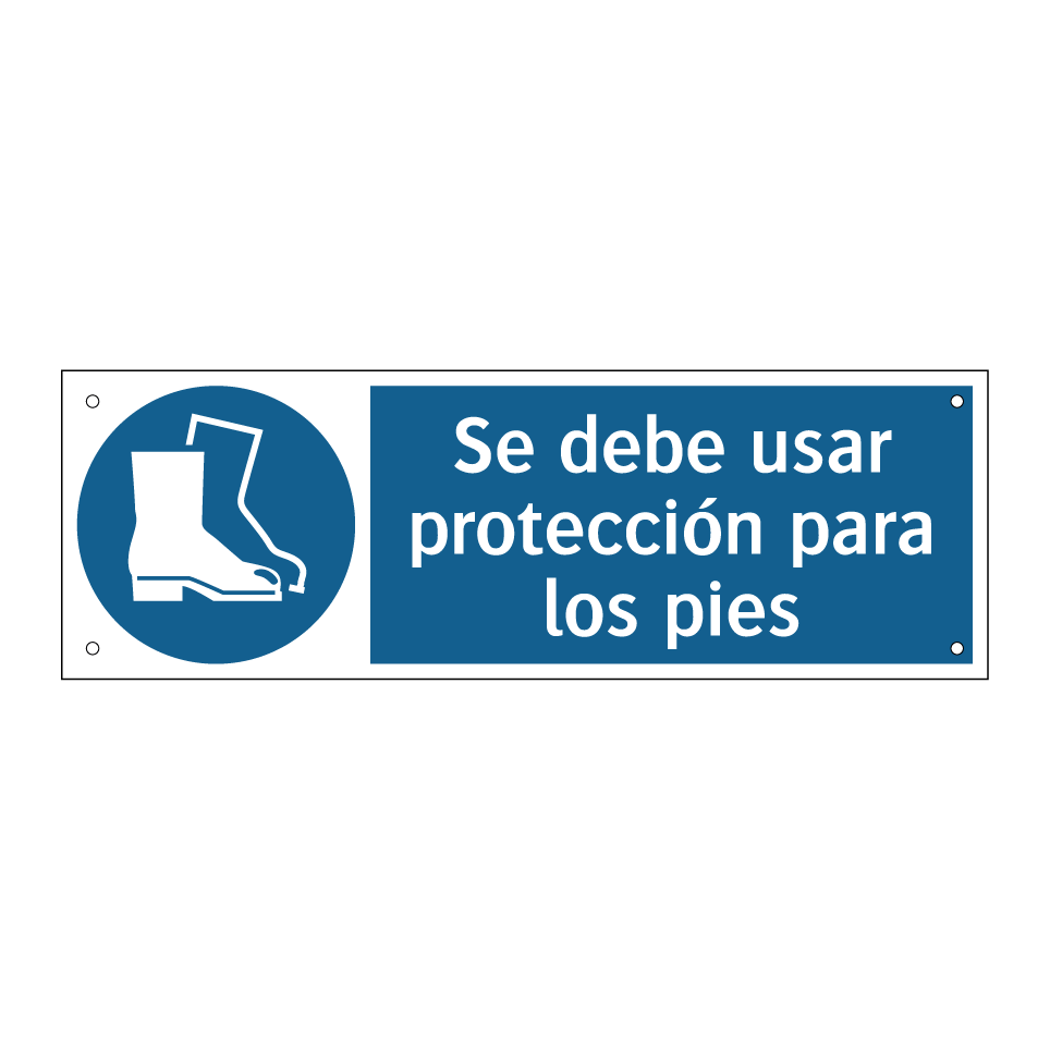 Se debe usar protección para los pies