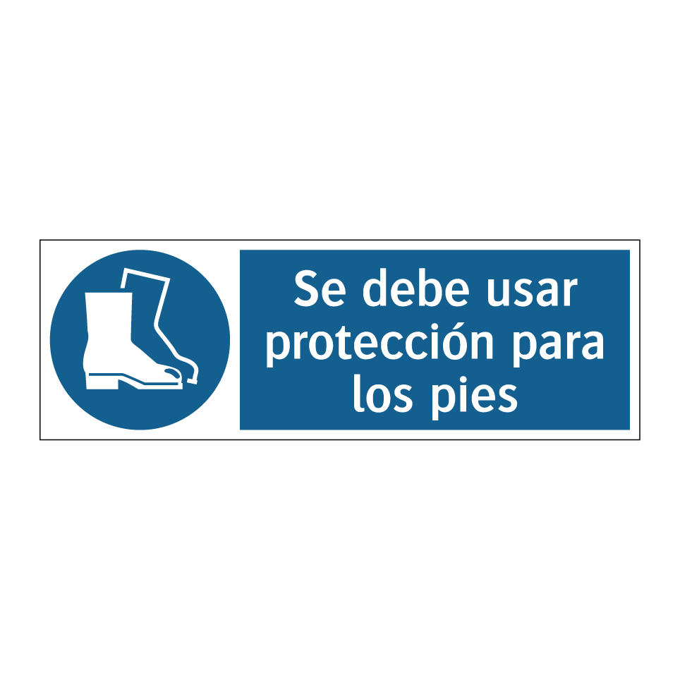 Se debe usar protección para los pies