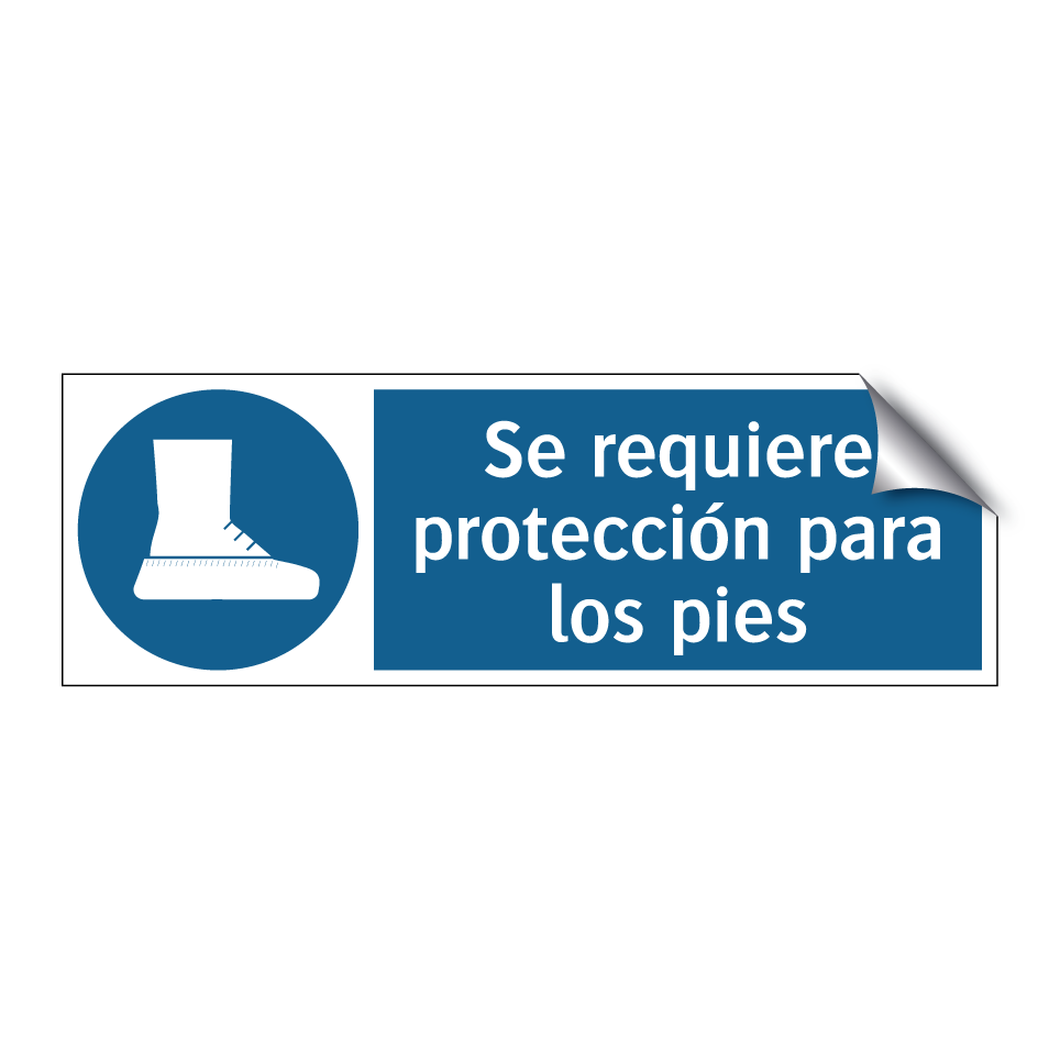 Se requiere protección para los pies