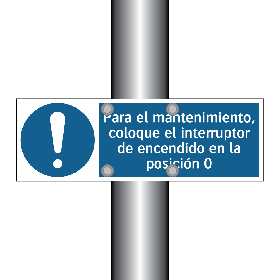 Para el mantenimiento, coloque el interruptor de encendido en la posición 0