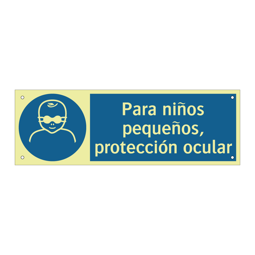 Para niños pequeños, protección ocular