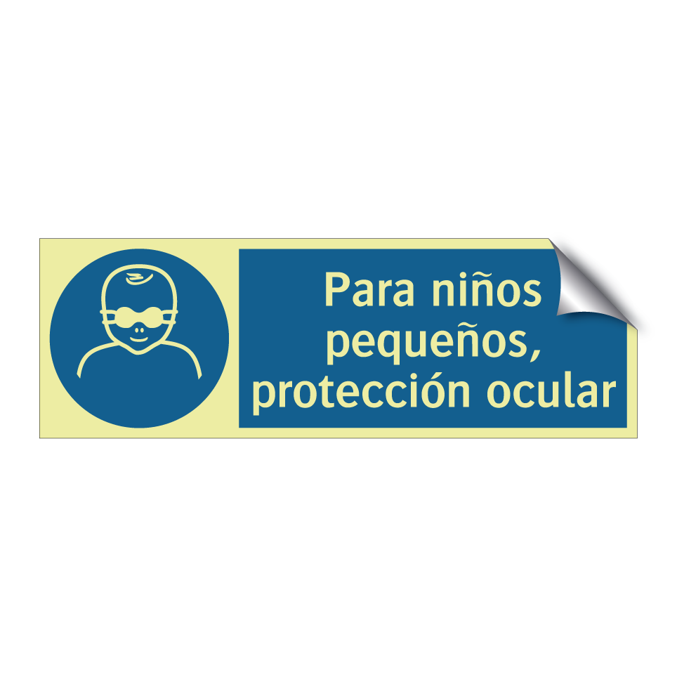 Para niños pequeños, protección ocular