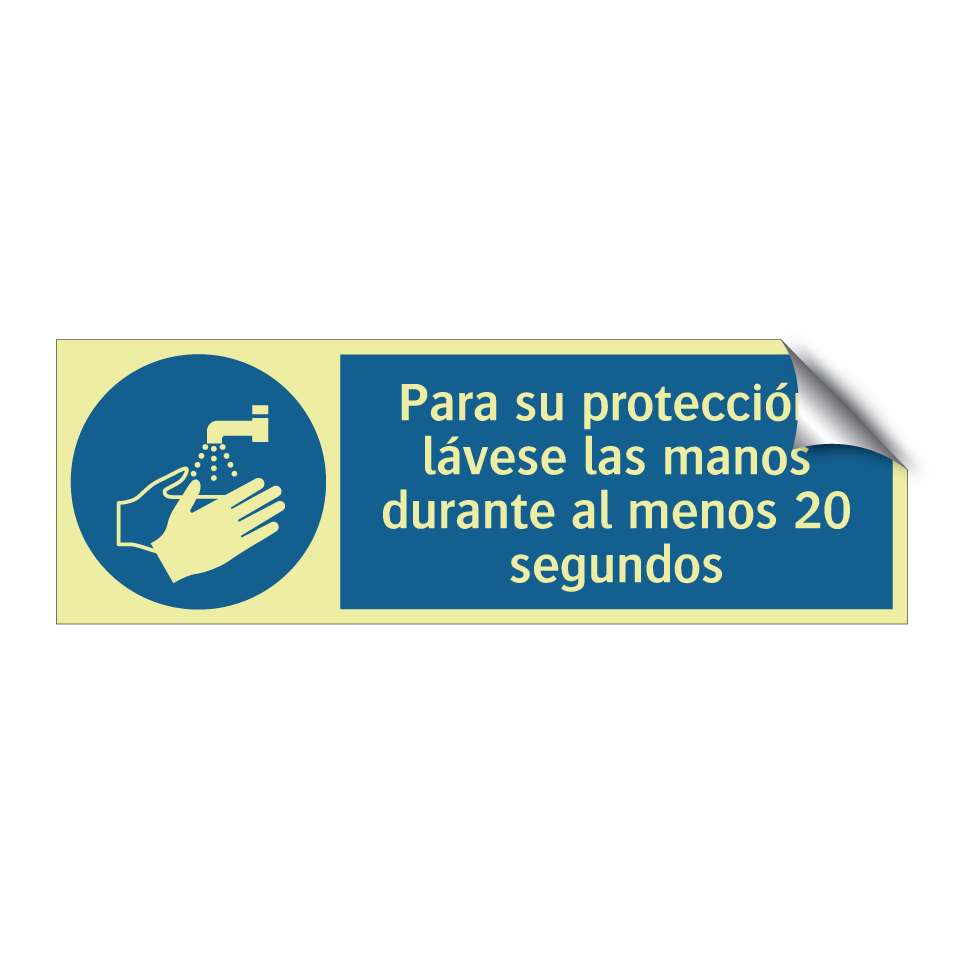 Para su protección, lávese las manos durante al menos 20 segundos