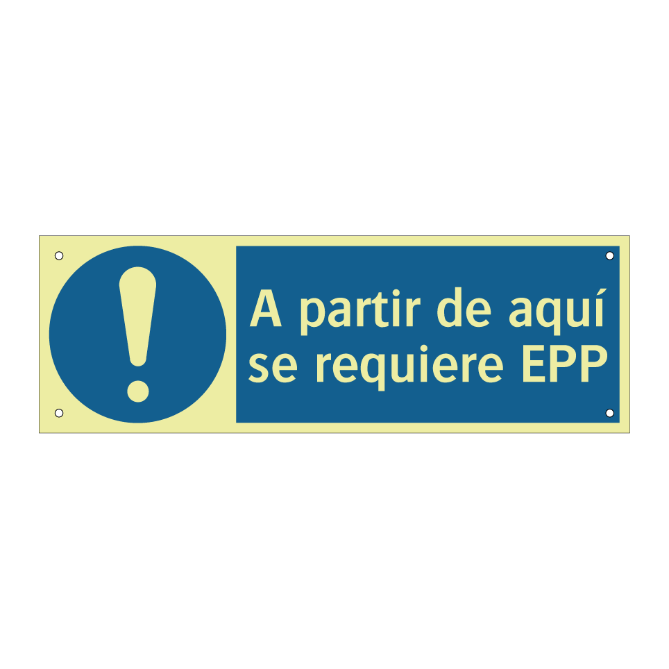 A partir de aquí se requiere EPP