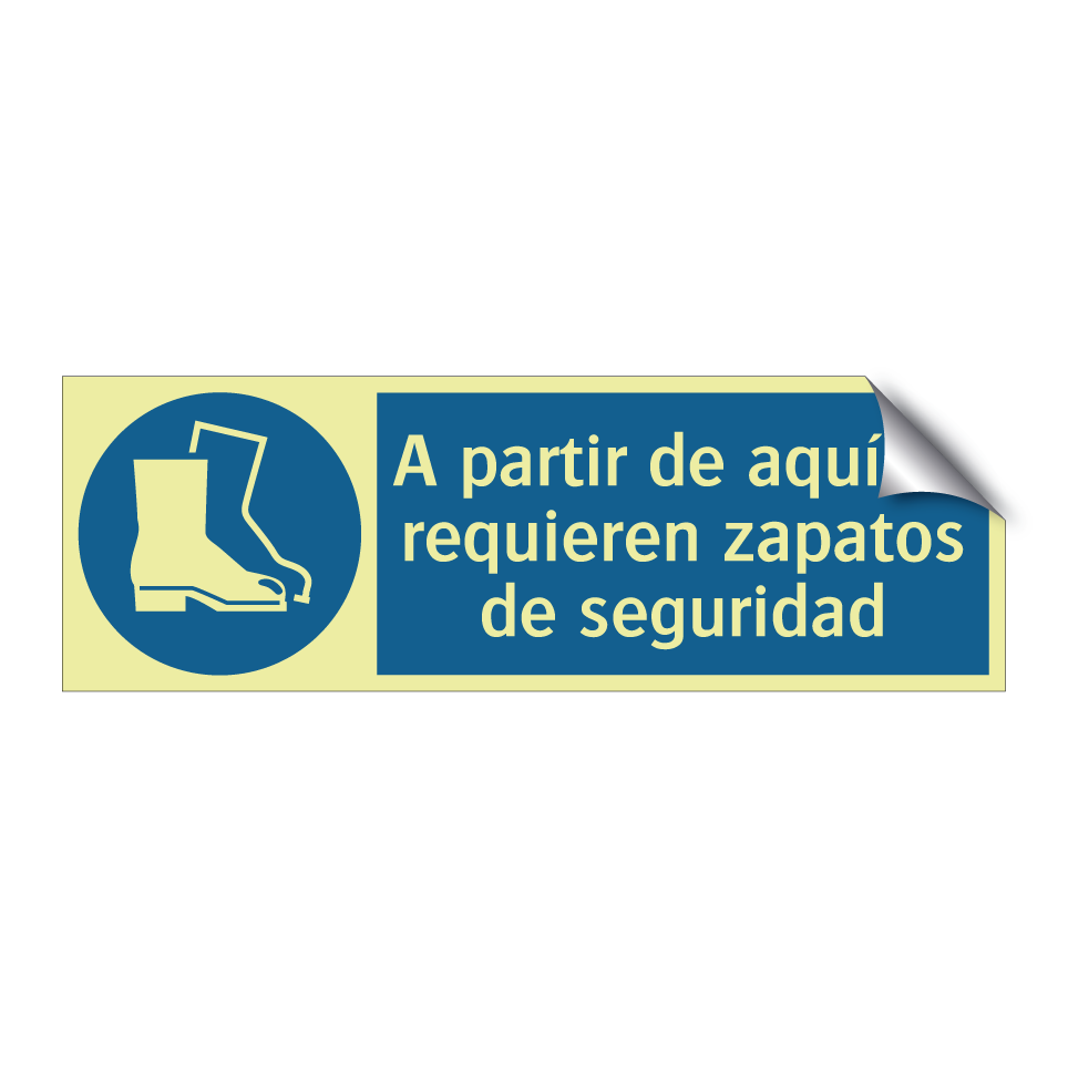 A partir de aquí se requieren zapatos de seguridad