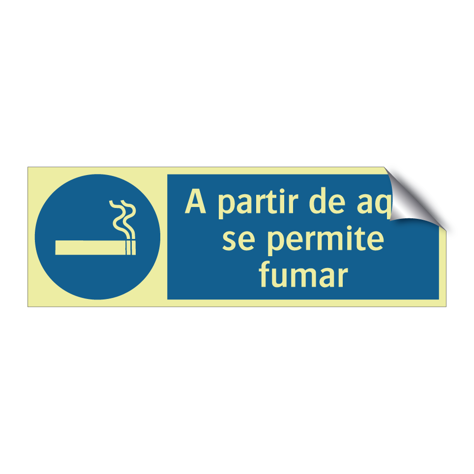 A partir de aquí se permite fumar