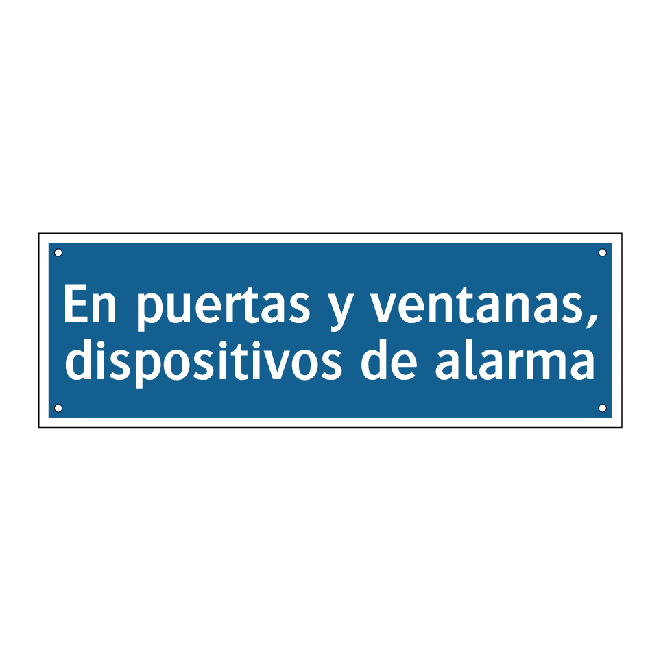 En puertas y ventanas, dispositivos de alarma