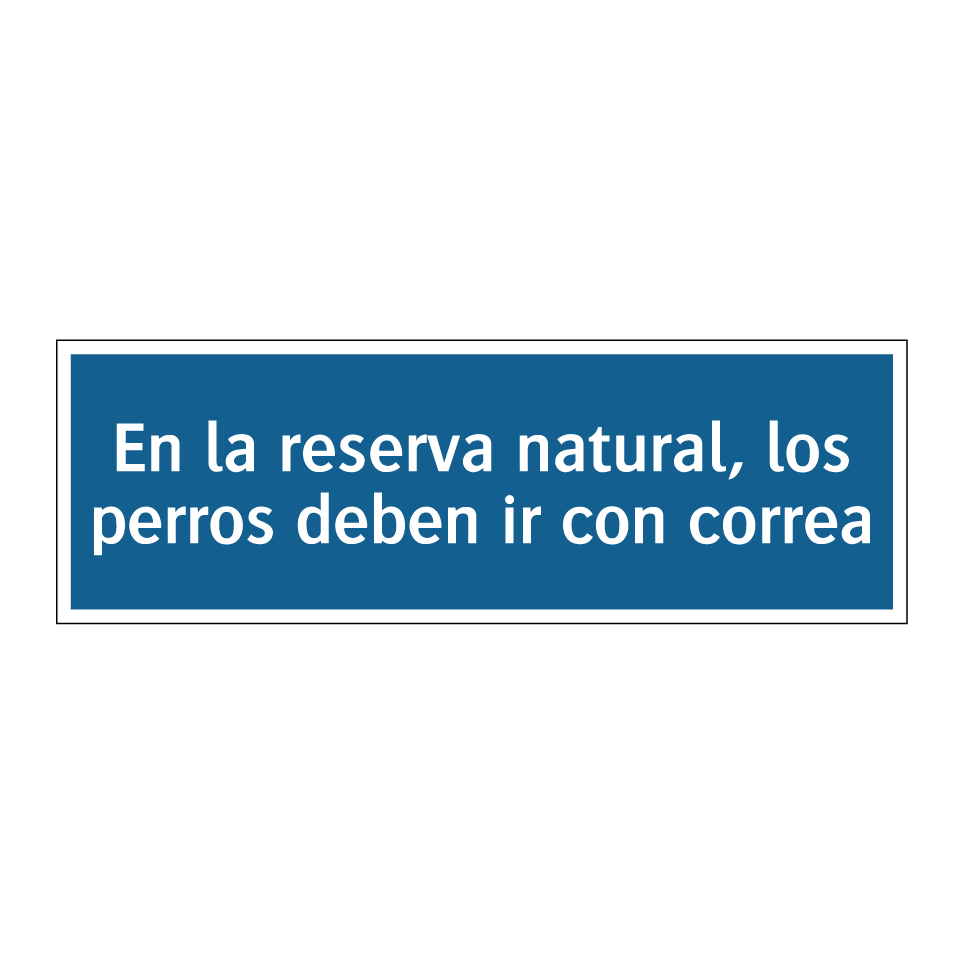 En la reserva natural, los perros deben ir con correa
