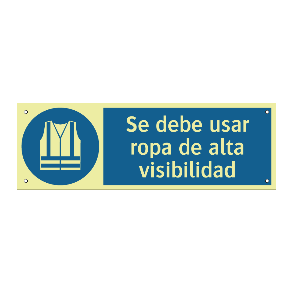 Se debe usar ropa de alta visibilidad