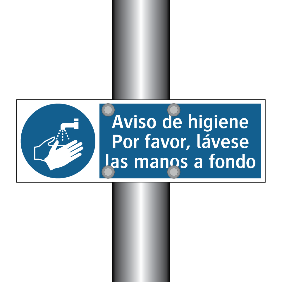 Aviso de higiene Por favor, lávese las manos a fondo