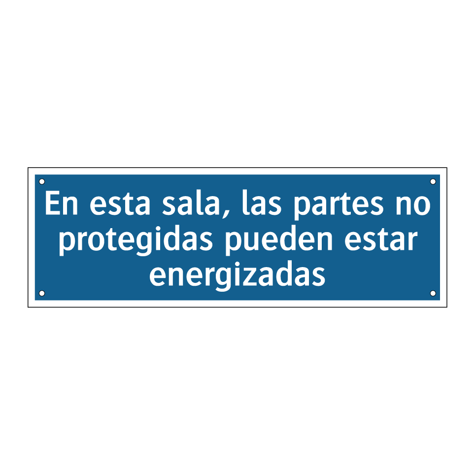 En esta sala, las partes no protegidas pueden estar energizadas