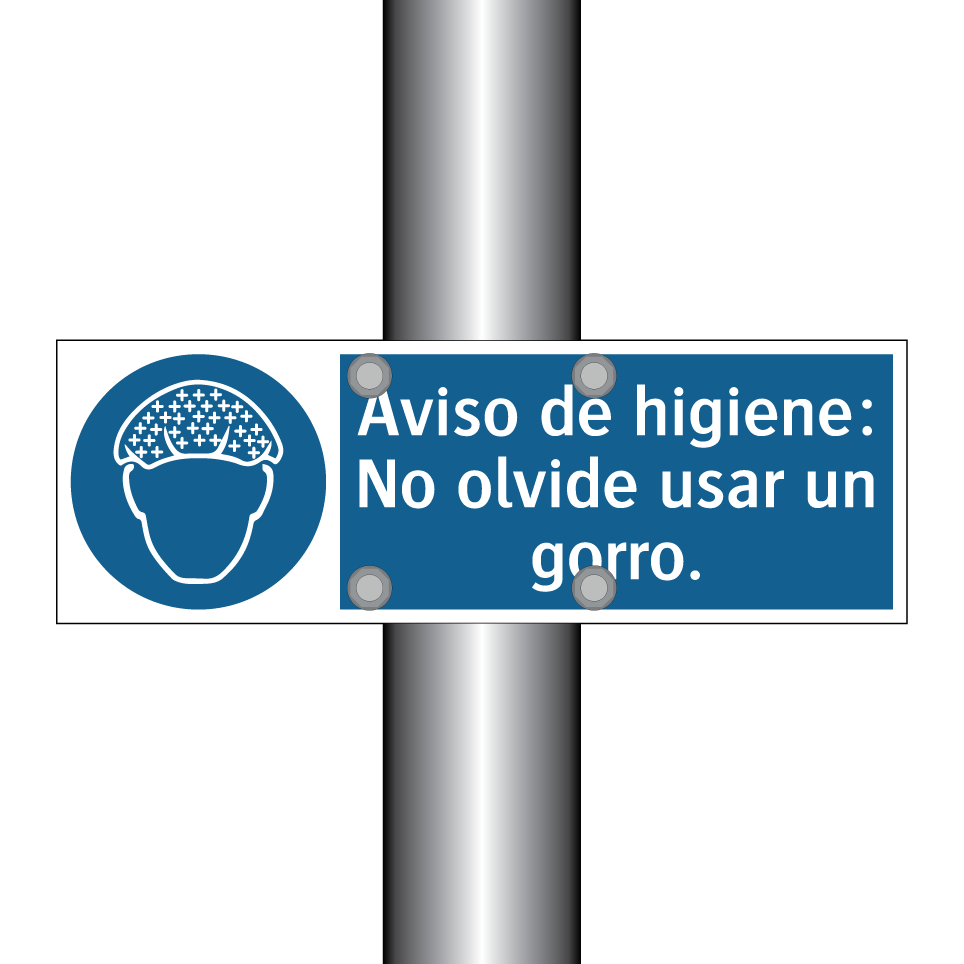 Aviso de higiene: No olvide usar un gorro.