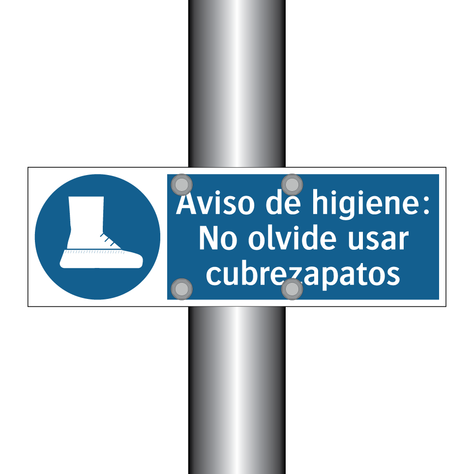 Aviso de higiene: No olvide usar cubrezapatos
