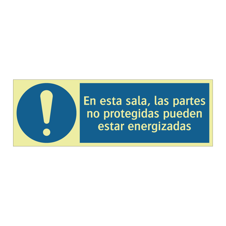 En esta sala, las partes no protegidas pueden estar energizadas