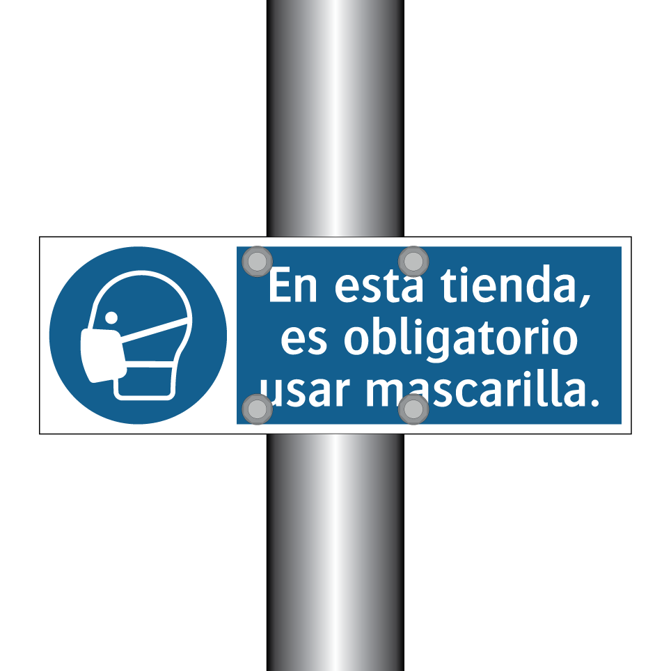 En esta tienda, es obligatorio usar mascarilla.