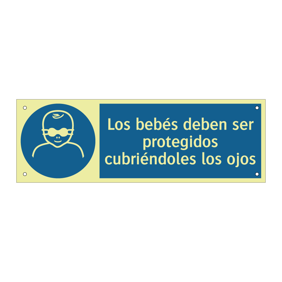 Los bebés deben ser protegidos cubriéndoles los ojos