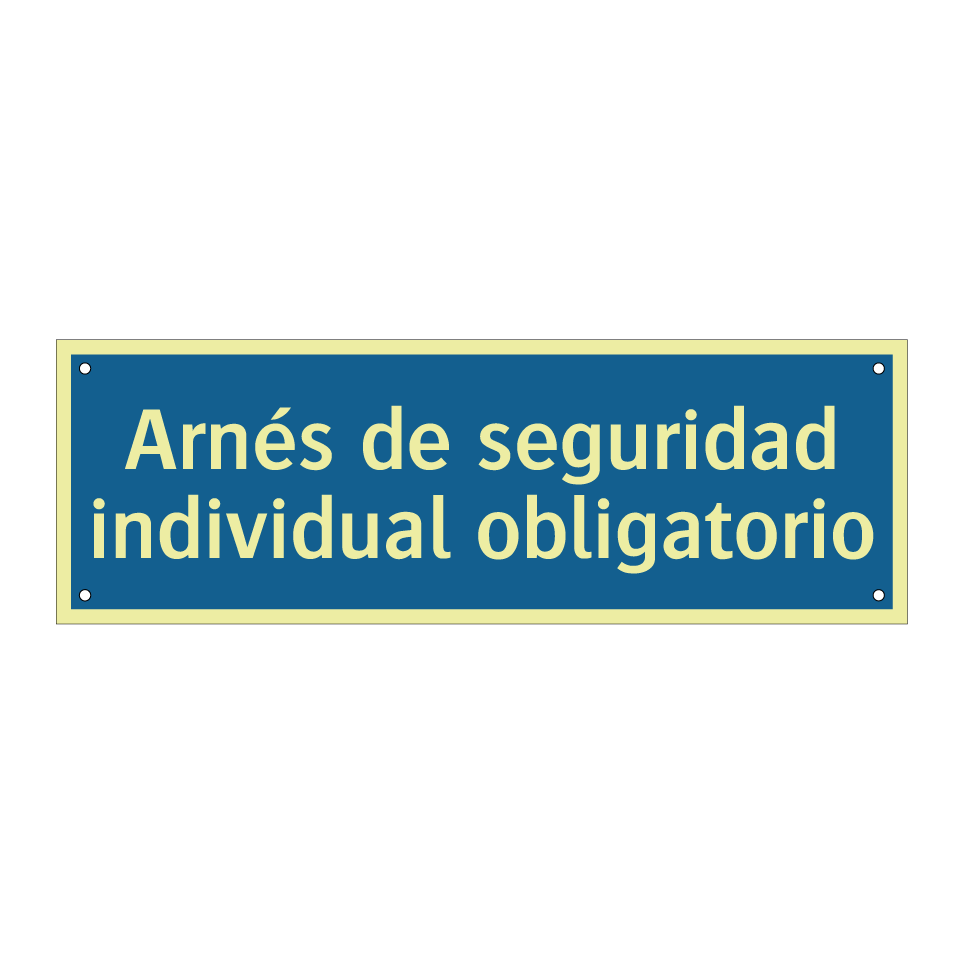 Arnés de seguridad individual obligatorio
