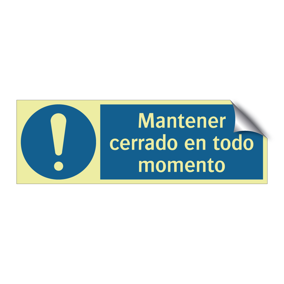 Mantener cerrado en todo momento