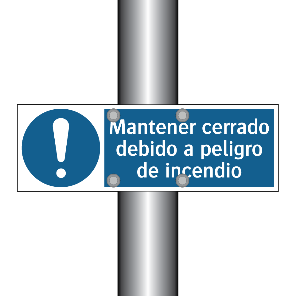Mantener cerrado debido a peligro de incendio