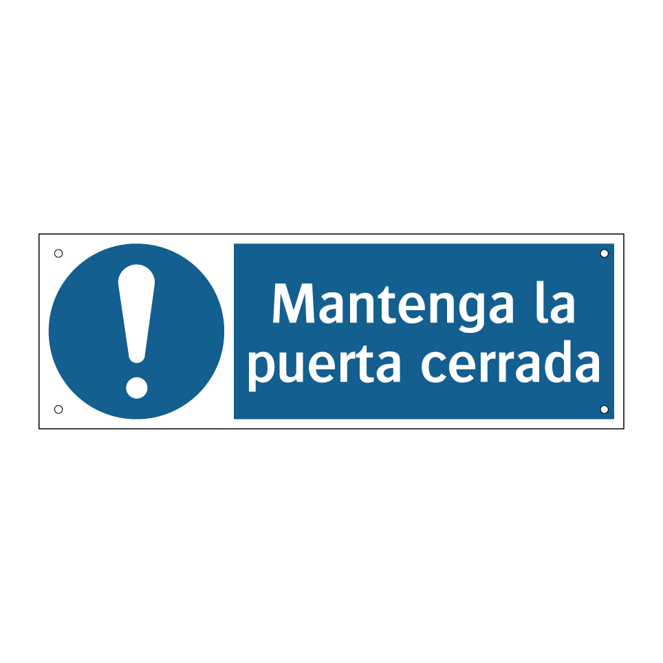 Mantenga la puerta cerrada