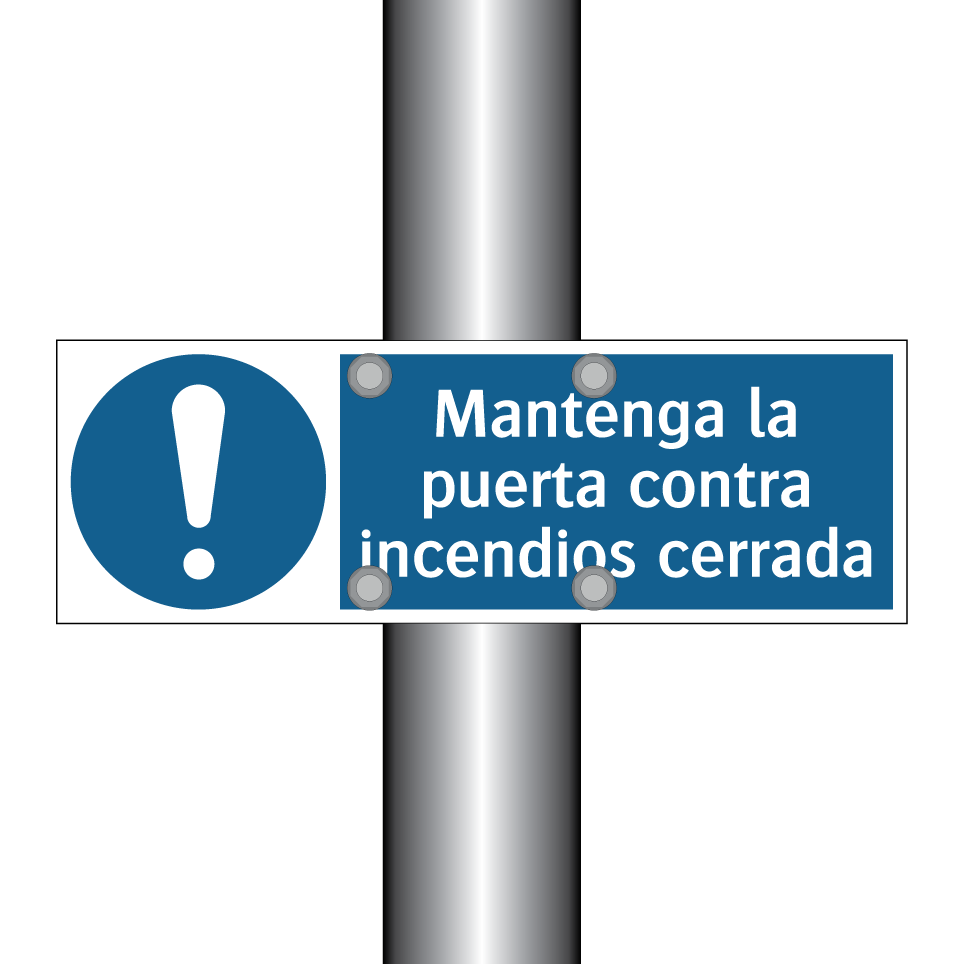 Mantenga la puerta contra incendios cerrada