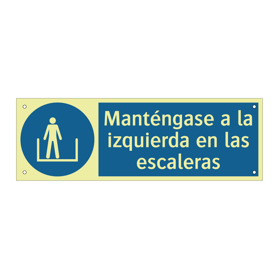 Manténgase a la izquierda en las escaleras