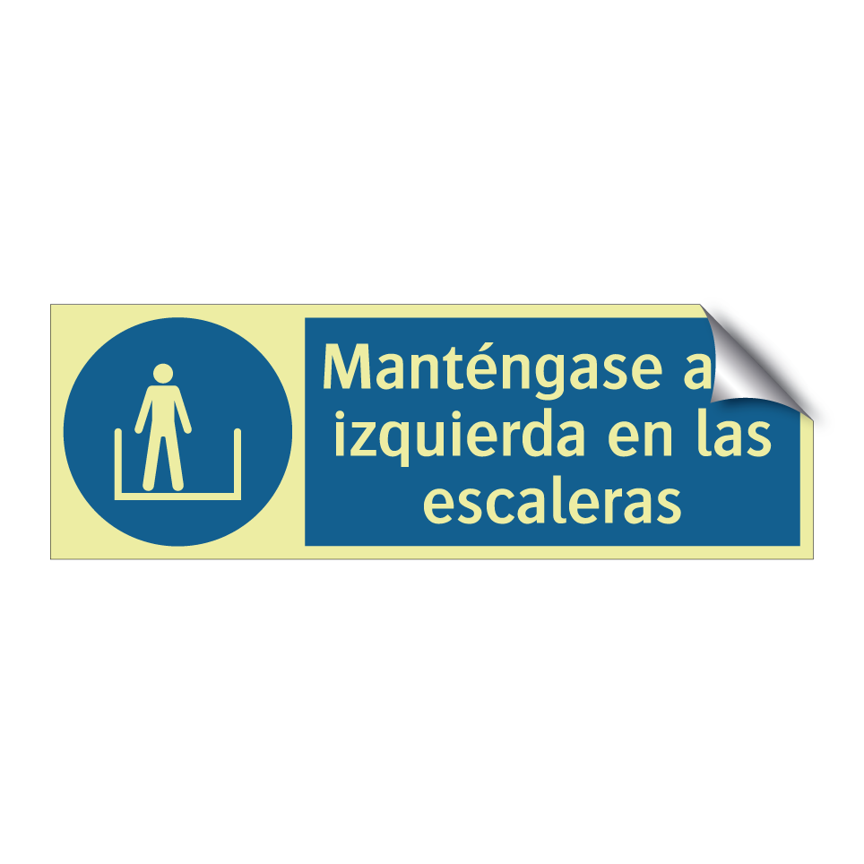 Manténgase a la izquierda en las escaleras