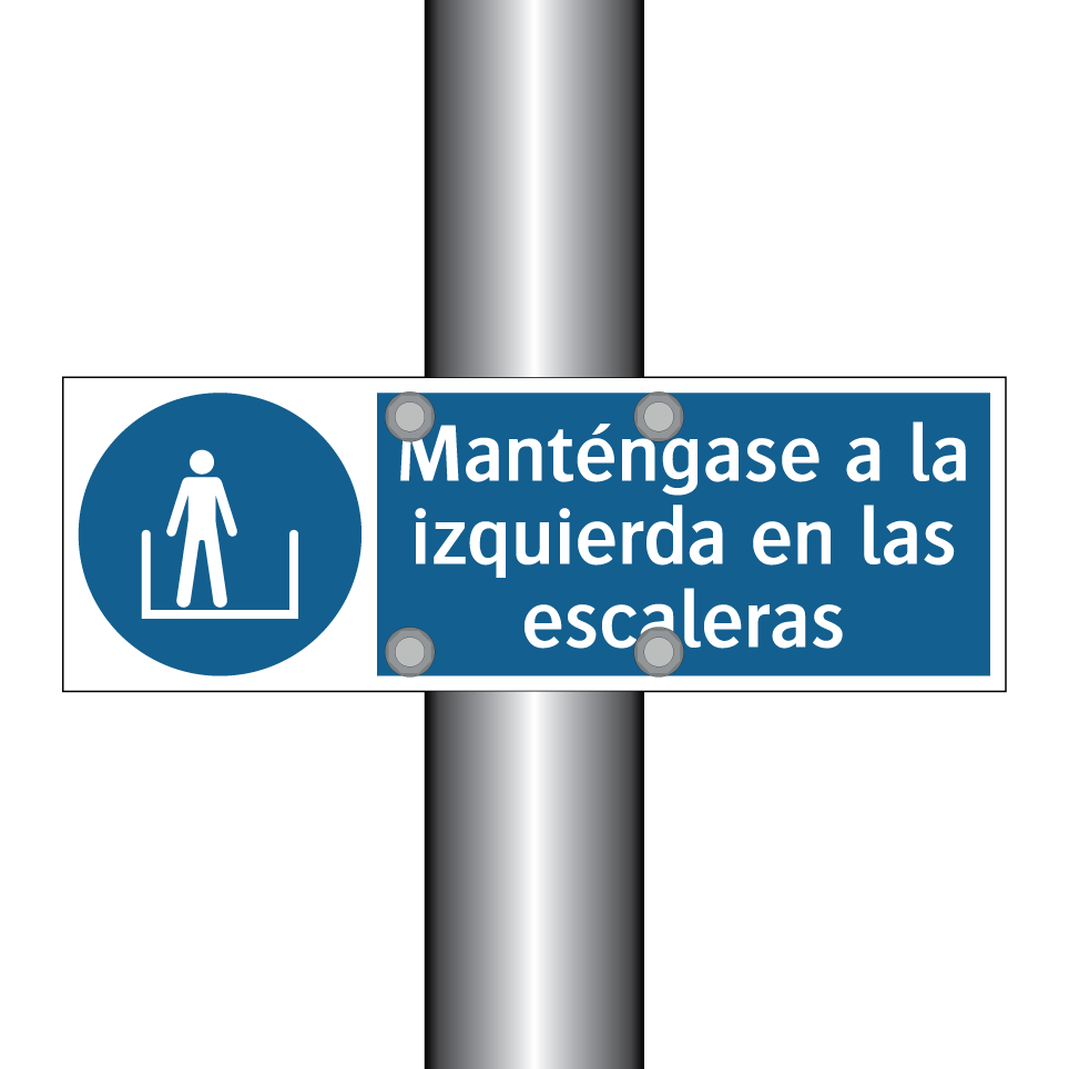 Manténgase a la izquierda en las escaleras