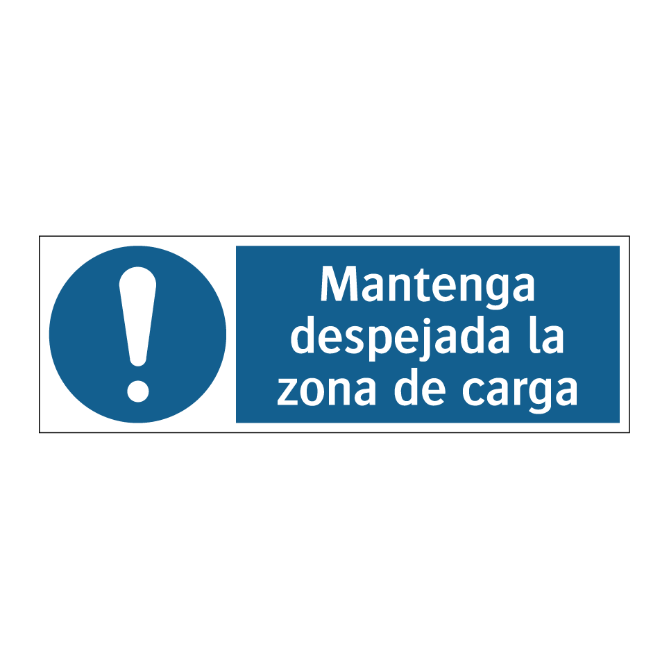 Mantenga despejada la zona de carga