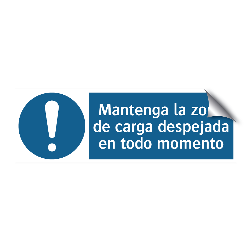 Mantenga la zona de carga despejada en todo momento