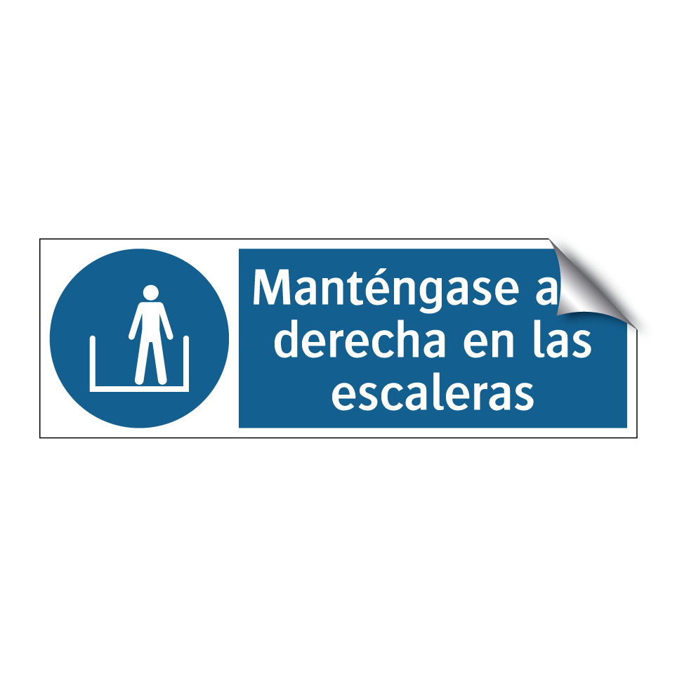 Manténgase a la derecha en las escaleras