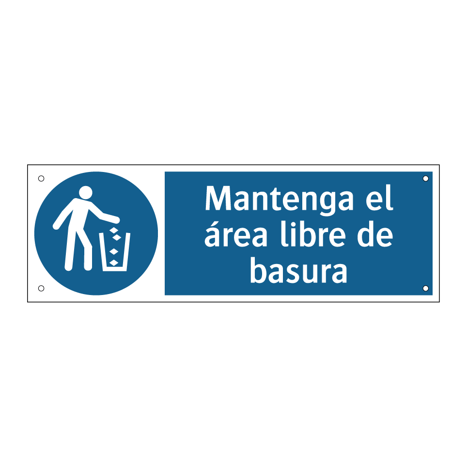 Mantenga el área libre de basura