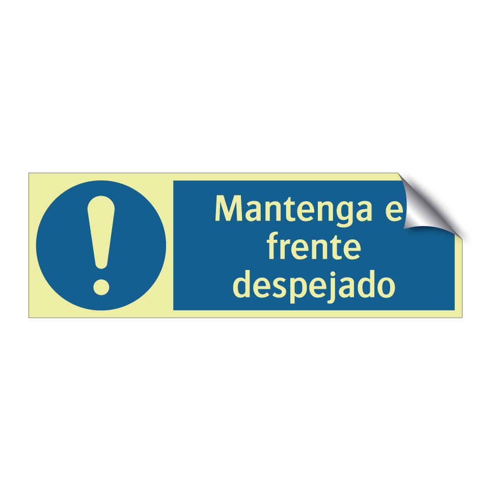 Mantenga el frente despejado