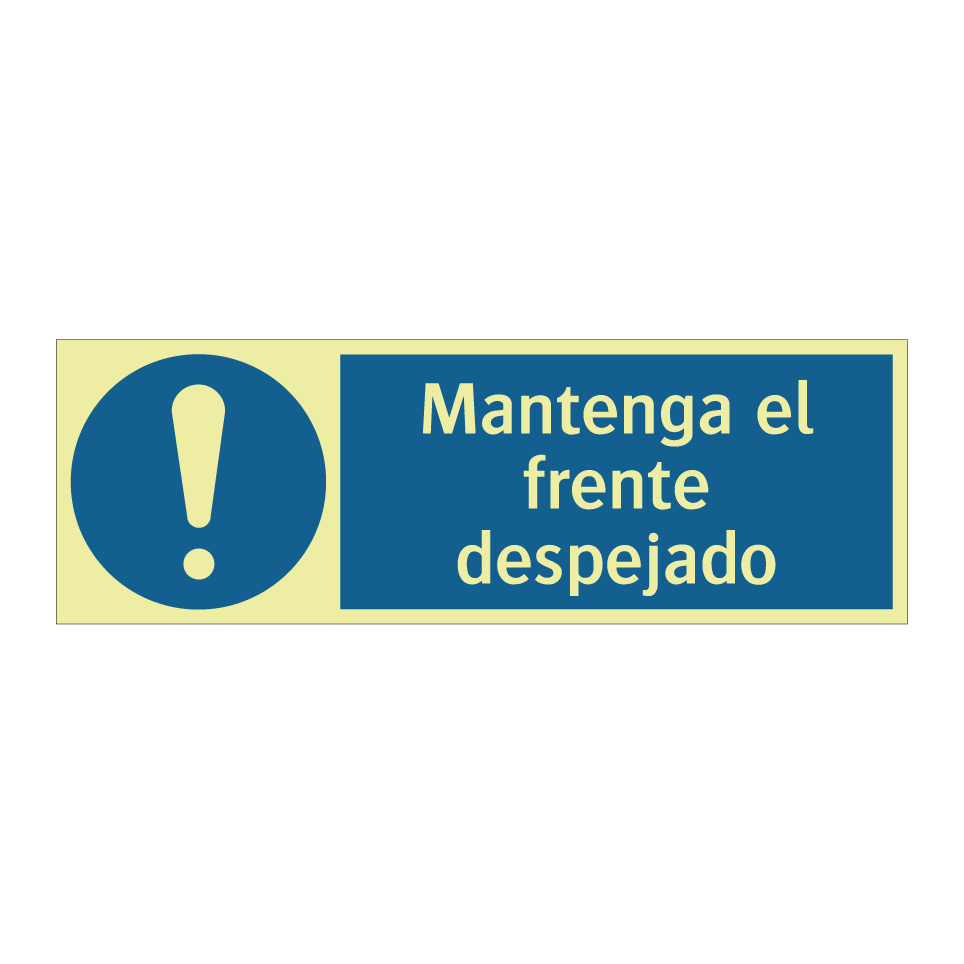 Mantenga el frente despejado