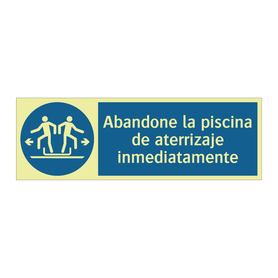 Abandone la piscina de aterrizaje inmediatamente